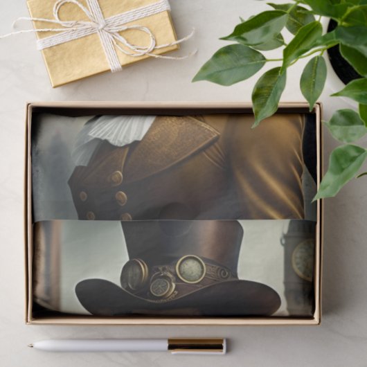 Steampunk Lady in Londen Tissuepapier (Geschenk)