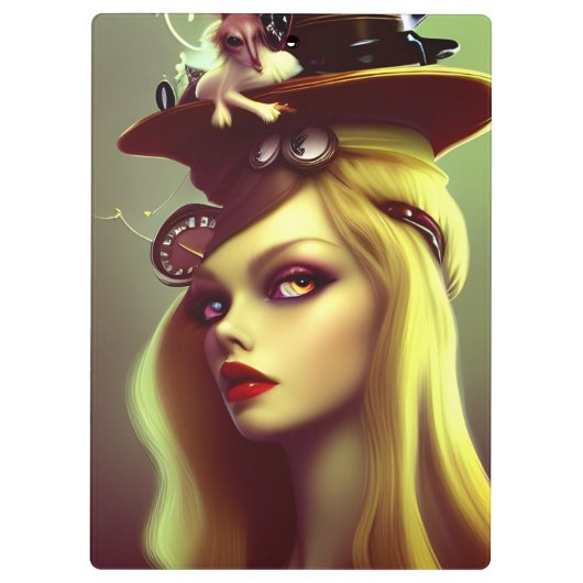 Steampunk Lady Klembord (Achterkant)