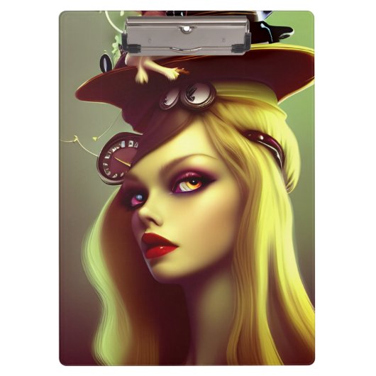 Steampunk Lady Klembord (Voorkant)