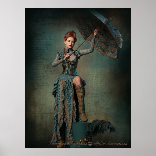 Steampunk Lady Poster (Voorkant)