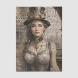 Steampunk Lady, Victoriaans vrouw Ephemera Tissuepapier