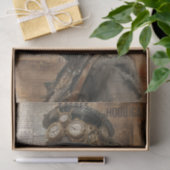 Steampunk Lady, Victoriaans vrouw Ephemera Tissuepapier (Geschenk)