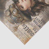 Steampunk Lady, Victoriaans vrouw Ephemera Tissuepapier (Detail)