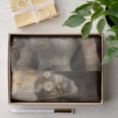 Steampunk Lady, Victoriaans vrouw Ephemera Tissuepapier (Geschenk)