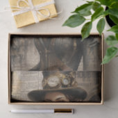 Steampunk Lady, Victoriaans vrouw Ephemera Tissuepapier (Geschenk)