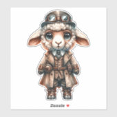 Steampunk Lamb Transparante Sticker (Vel)