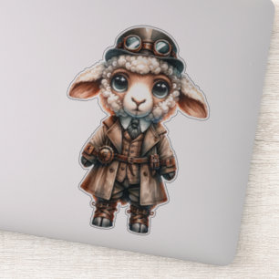 Steampunk Lamb Transparante Sticker