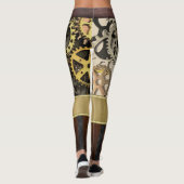 Steampunk Leather Gears Rusty  Industrial Leggings (Achterkant)