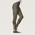 Steampunk Leather Lace Metal  Industrial Leggings<br><div class="desc">Dit ontwerp werd gecreeerd door digitale kunst. Het kan worden gepersonaliseerd door de aanpassingsknoop te klikken en de kleur te veranderen, een naam, initialen of uw favoriete woorden toe te voegen. Neem contact met me op colorflowcreations@gmail.com als je dit ontwerp op een ander product wilt gebruiken. Koop mijn oorspronkelijke abstracte...</div>
