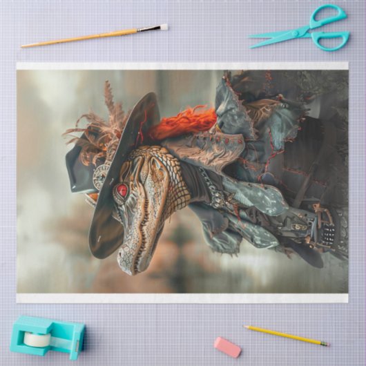 Steampunk Lederen Dragen Alligator Decoupage Tissuepapier (Craft)