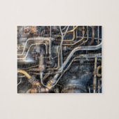 Steampunk-leidingbuizen Legpuzzel (Horizontaal)