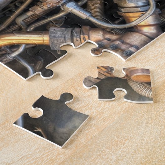 Steampunk-leidingbuizen Legpuzzel (Zijkant)