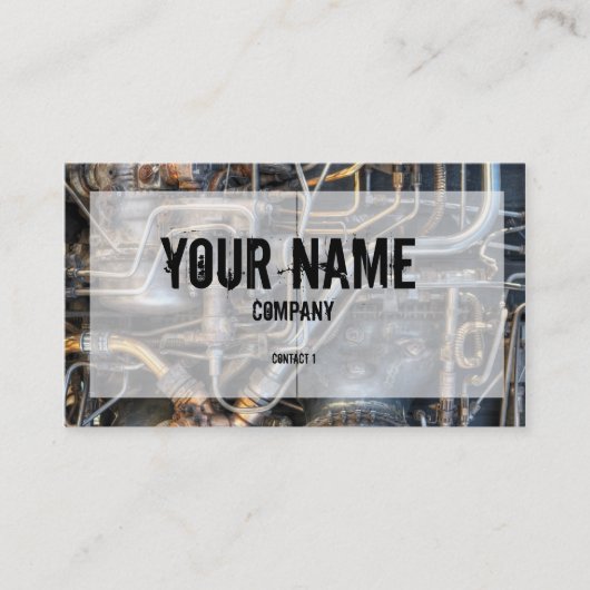 Steampunk-leidingbuizen Visitekaartje (Voorkant)