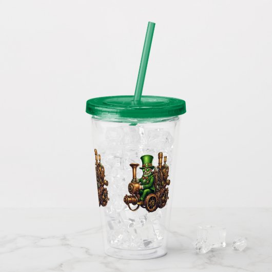 Steampunk Leprechaun Acryl Drinkbeker (Achterkant ijs)