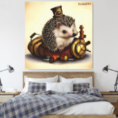 Steampunk Leuke Hedgehog Rusty Fantasy  Canvas Afdruk (Insitu (Slaapkamer))