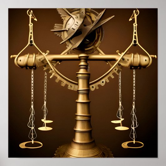 Steampunk Libra Poster (Voorkant)