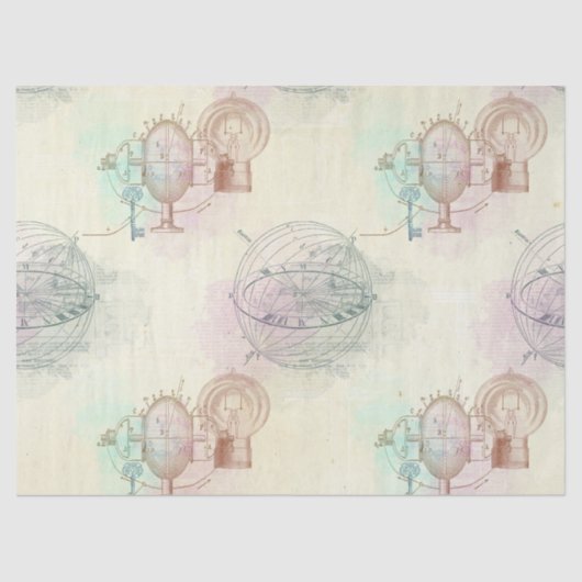 Steampunk Lichten, Microfoons en Wijzerplaten op G Tissuepapier (Voorkant)