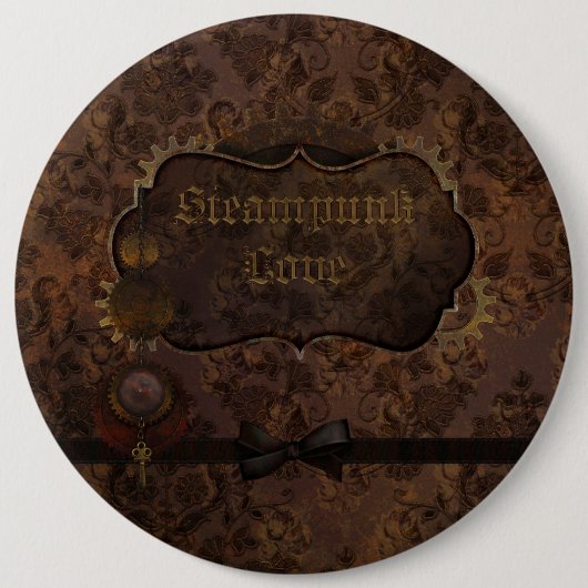 Steampunk Liefde 2 Ronde Button 6,0 Cm (Voorkant)