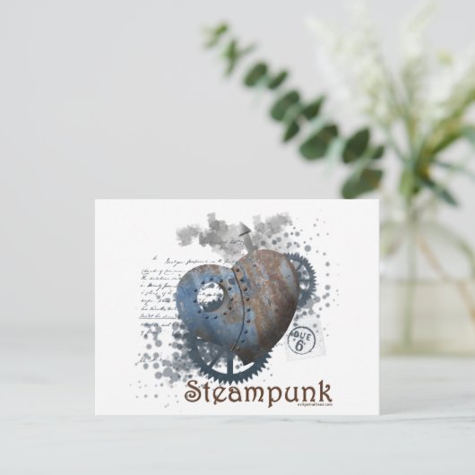 Steampunk, liefhebber hart briefkaart (Staand voorkant)