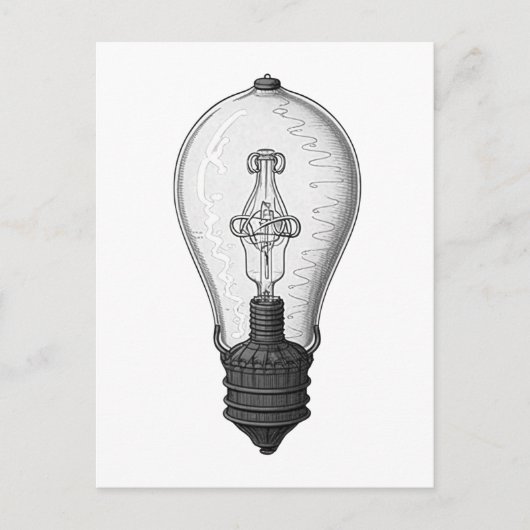  Steampunk Lightbulb Briefkaart (Voorkant)
