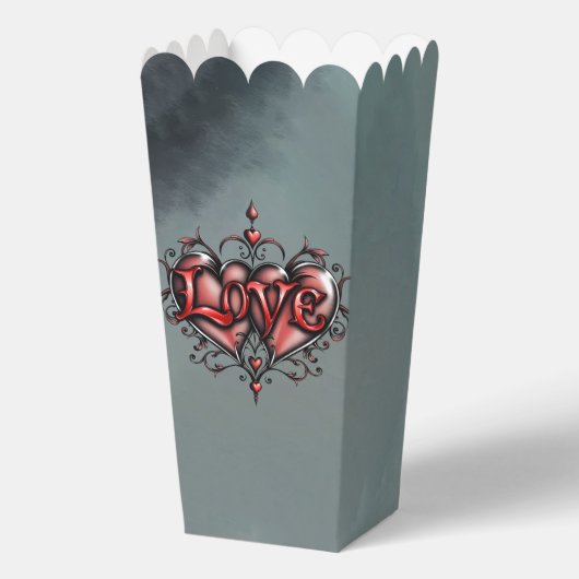 Steampunk Lijst met Red Roses en Gears Bedankdoosjes (Achterkant)