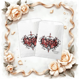 Steampunk Lijst met Red Roses en Gears Bedankzakje