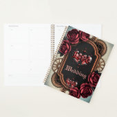 Steampunk Lijst met Red Roses en Gears Planner (Display)