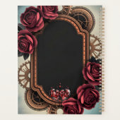 Steampunk Lijst met Red Roses en Gears Planner (Achterkant)