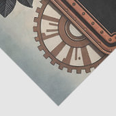 Steampunk Lijst met Red Roses en Gears Tissuepapier (Detail)