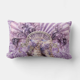 Steampunk Lila Fan en laarzen Katoenen kussen