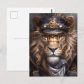 Steampunk Lion Briefkaart (Voorkant / Achterkant)