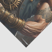 Steampunk Lion Construction Worker Decoupage Tissuepapier (Detail)