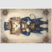 Steampunk Lion & Gold Trophy AS2 Decoupage Tissuepapier (Voorkant)
