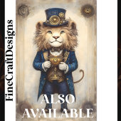 Steampunk Lion & Gold Trophy AS3 Decoupage Tissuepapier