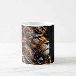Steampunk Lion Koffiemok