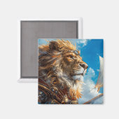 Steampunk Lion Magneet (Voorkant / Achterkant)