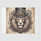 Steampunk Lion Majesty Decoupage Tissuepapier (Voorkant)