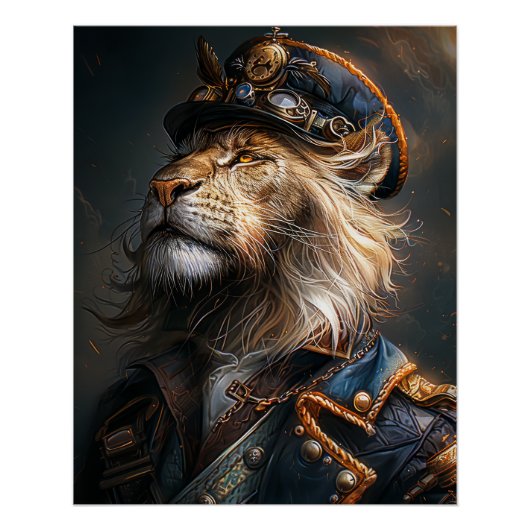 Steampunk Lion Perfect Poster (Voorkant)