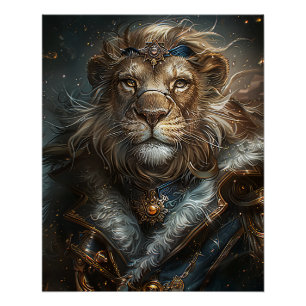 Steampunk Lion Perfect Poster