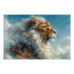 Steampunk Lion Perfect Poster