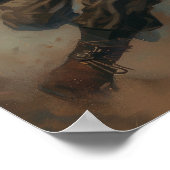 Steampunk Lion Poster | Artistieke leeuw in mensel (Hoek)