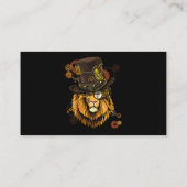 Steampunk Lion Shirt Steampunk Lovers voor vrouwen Visitekaartje (Achterkant)