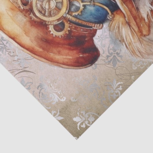 Steampunk Lion Tissuepapier (Detail)