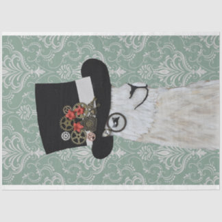 Steampunk Llama Decoupage Paper Tissuepapier