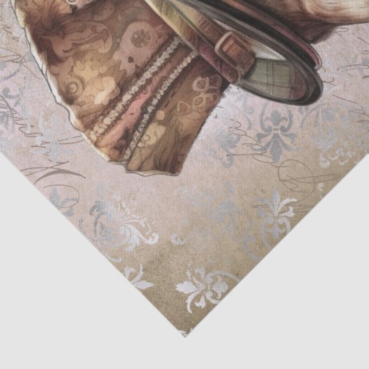 Steampunk Llama Tissuepapier (Detail)