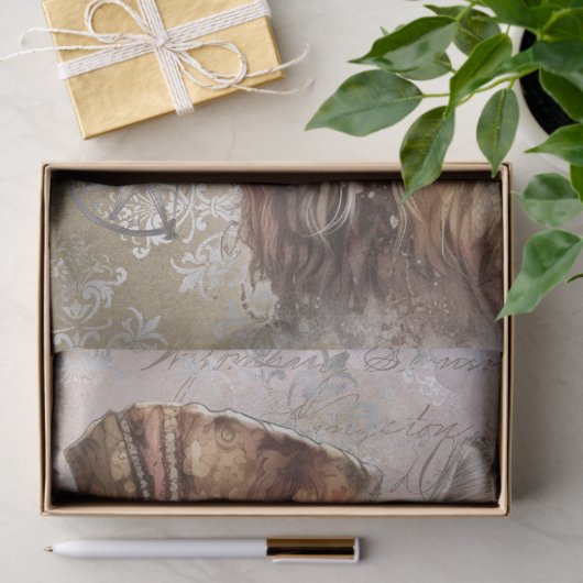 Steampunk Llama Tissuepapier (Geschenk)