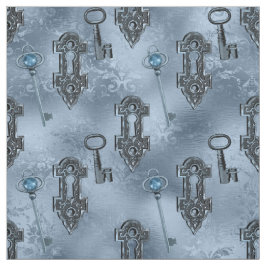 Steampunk Lock en Key Blue | ontkoppeling Stof