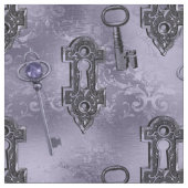 Steampunk Lock en Key Paarse |  ontkoppeling Stof (Close Up)