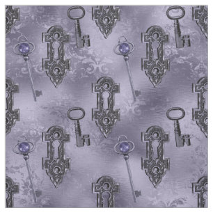 Steampunk Lock en Key Paarse    ontkoppeling Stof
