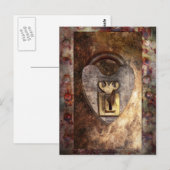 Steampunk - Locksmith - De sleutel tot mijn hart Briefkaart (Voorkant / Achterkant)